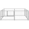 Dog Kennel Silver 43.1 ft² Steel