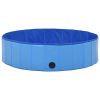 Foldable Dog Swimming Pool Blue 47.2"x11.8" PVC