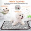 27.6x17.7in Pet Heating Pad Dog Cat Electric Heating Mat Waterproof Adjustable Warming Blanket with Chew Resistant Steel Cord Case