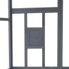 Outdoor Chicken Coop Enclosures 110" Large Kitten Playpen with Platforms,Upgrade Waterproof Cover-GREY