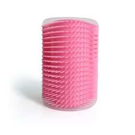 The Cat Rubs The Face With The Corner Of The Wall And Tickles The Pet Massage Hair Comb Needle Comb With Catnip (Color: pink)