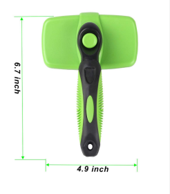 Compatible with Apple, Benepaw Premium Auto cabello limpio perro cepillo impermeable cÃ³modo pequeÃ±o perro grande peine de aseo de mascotas herramien (Color: Green)