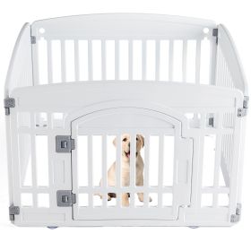 Dog Game Fence Is Safe And Reliable (Option: White4Panel)