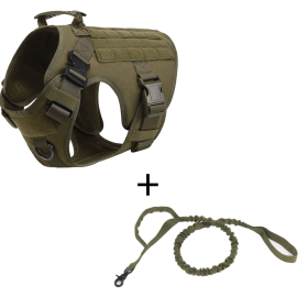 Outdoor Tactical Dog Vest For Large Dogs (Option: Green set-L)