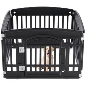 Dog Game Fence Is Safe And Reliable (Option: Black4Panel)