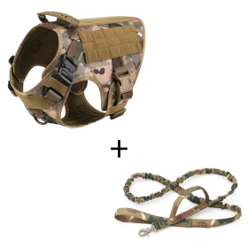 Outdoor Tactical Dog Vest For Large Dogs (Option: Camouflage set-L)