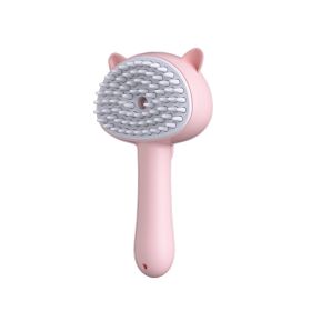 Hair Cleaning Brush With Mist Multifunctional Cat Grooming Brush Rechargeable Self Cleaning Slicker Brush For Pets Dogs & Catsb Pet Products (Option: 18x9.5x5cm-Pink)